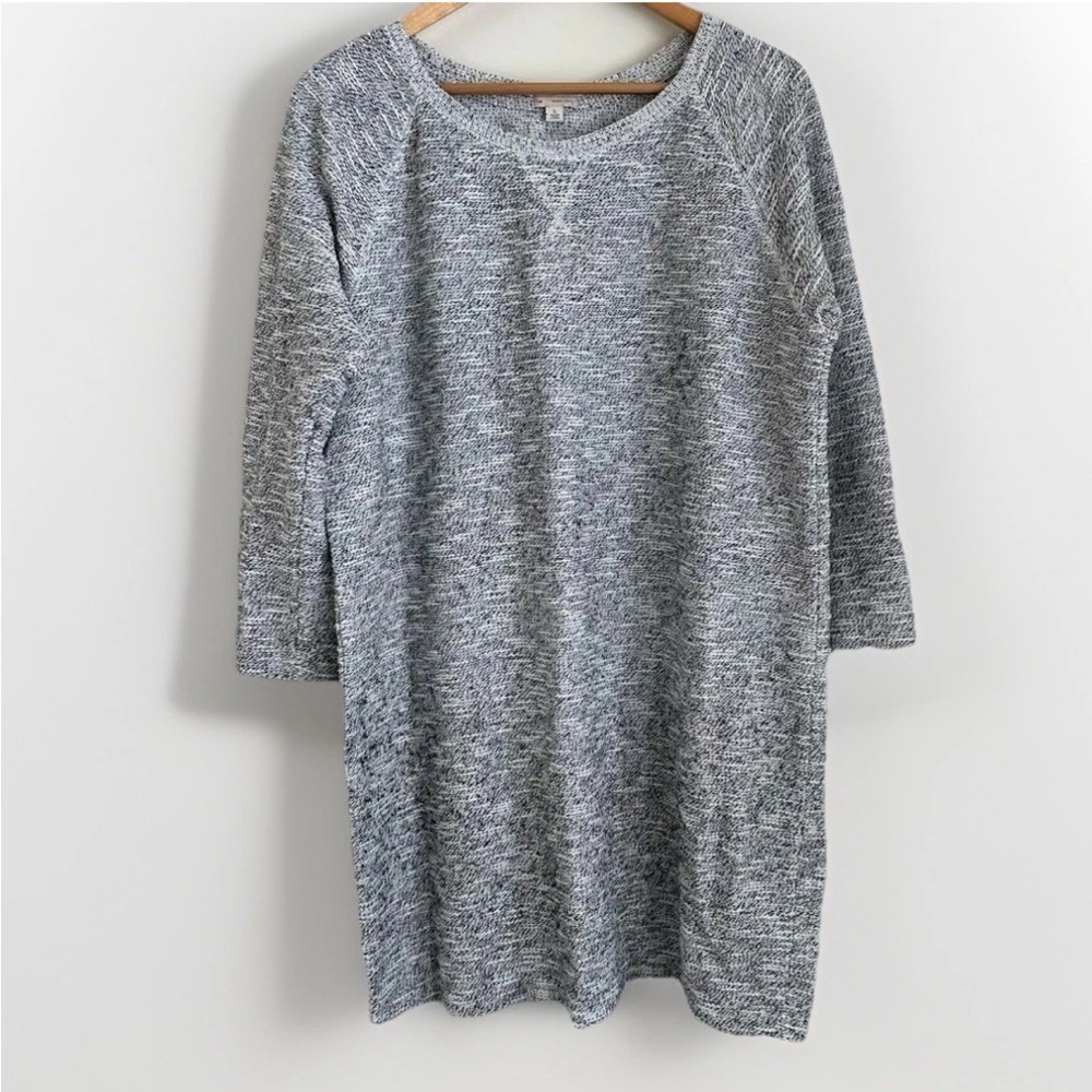 GAP Vintage 90s Textured Knit Crewneck Dress Gray Women’s Tall Size LT
